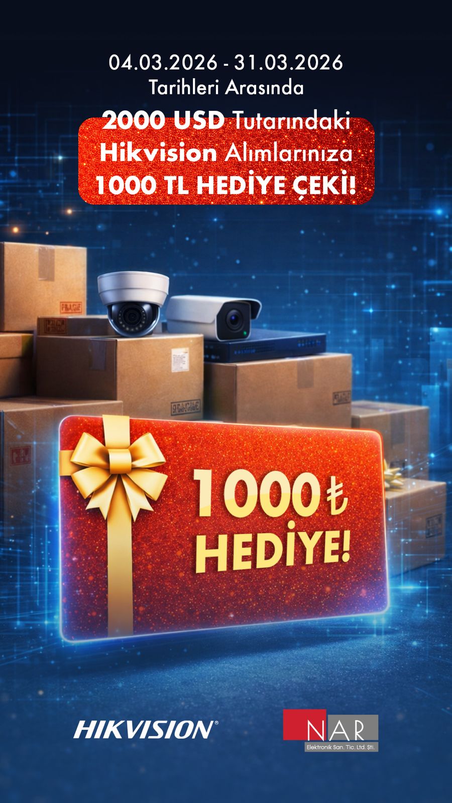 2000$ Alıma 1000₺ hediye çeki