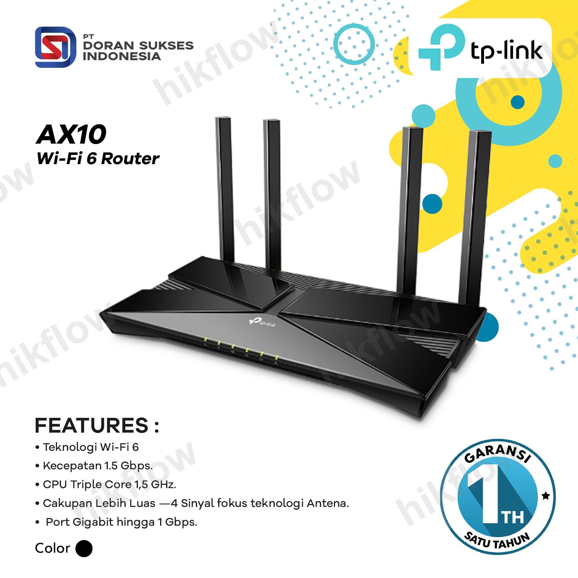 TP-Link Archer AX10 AX1500 Wi-Fi 6 Router