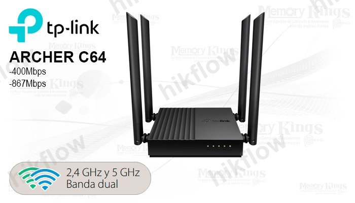 TP-Link Archer C64 AC1200 Wireless MU-MIMO Gigabit Router