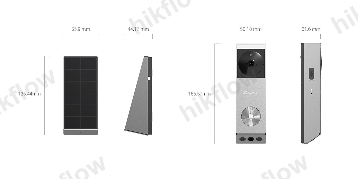 EZVIZ EP3x Pro Çift Lensli Akıllı Görüntülü Kapı Zili Kiti