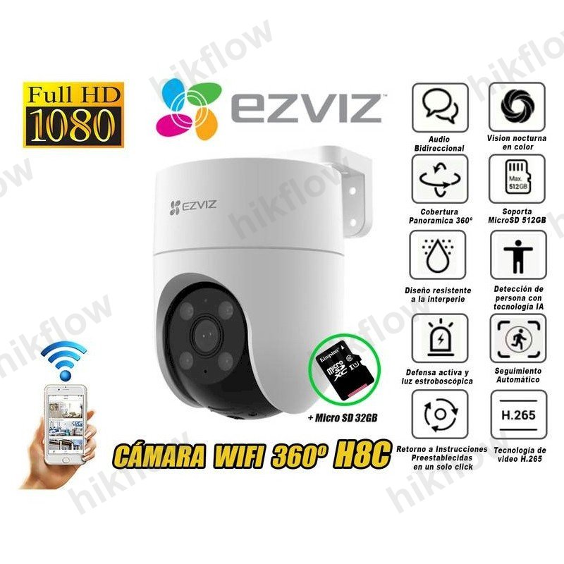 EZVIZ H8c 4MP Pan & Tilt Wi-Fi Dış Mekan Kamera