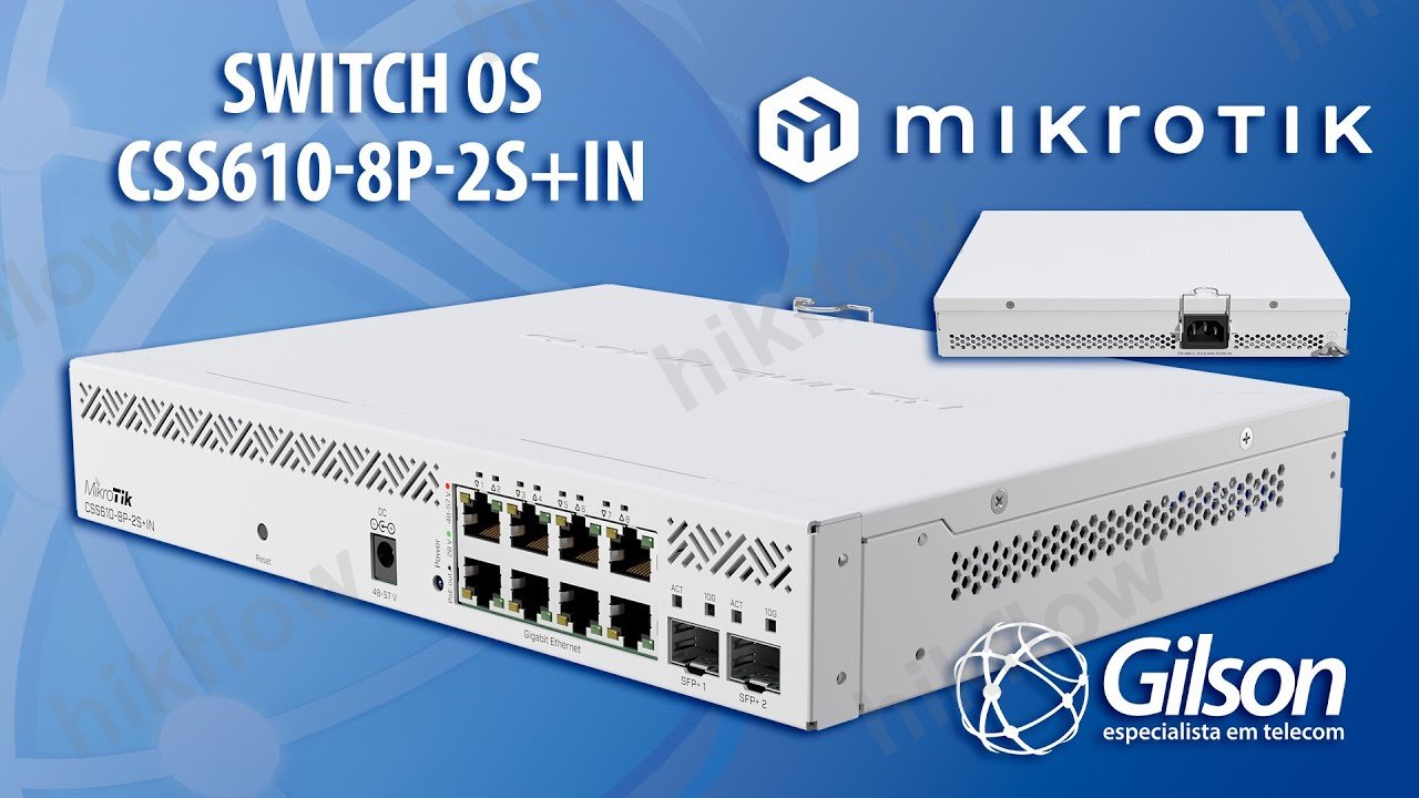 MikroTik CSS610-8P-2S+IN 8 Port PoE+ Smart Switch