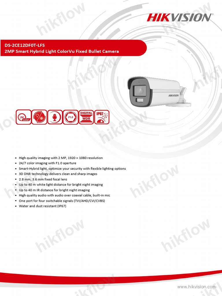 Hikvision DS-2CE18K0T-LFS 3K Dual Light Bullet Kamera