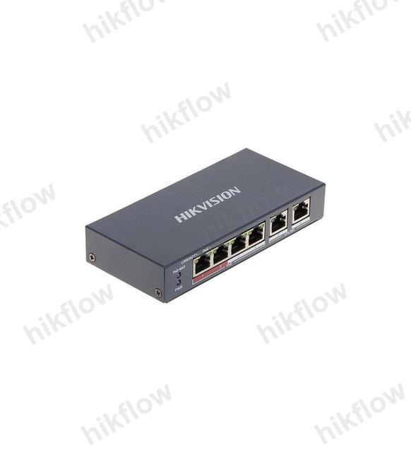 Hikvision DS-3E0106P-E/M 6 Port 100 Mbps Yönetilmeyen PoE Anahtarı