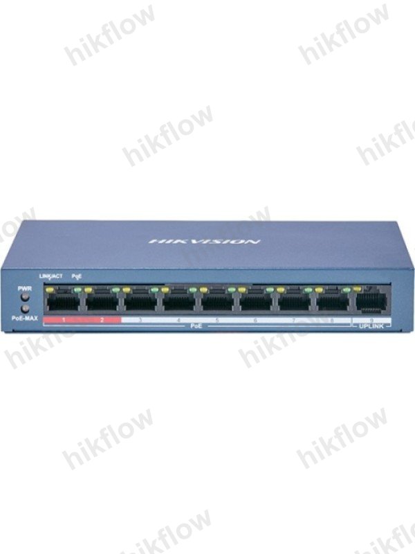 Hikvision DS-3E1309P-EI (B) 8 Port Akıllı Yönetilebilir PoE Switch