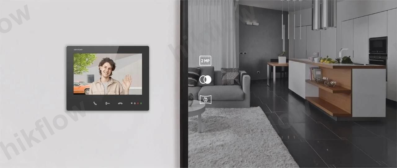 Hikvision DS-KH7300EY-WTE2/White 7 inç Dokunmatik İç Ünite