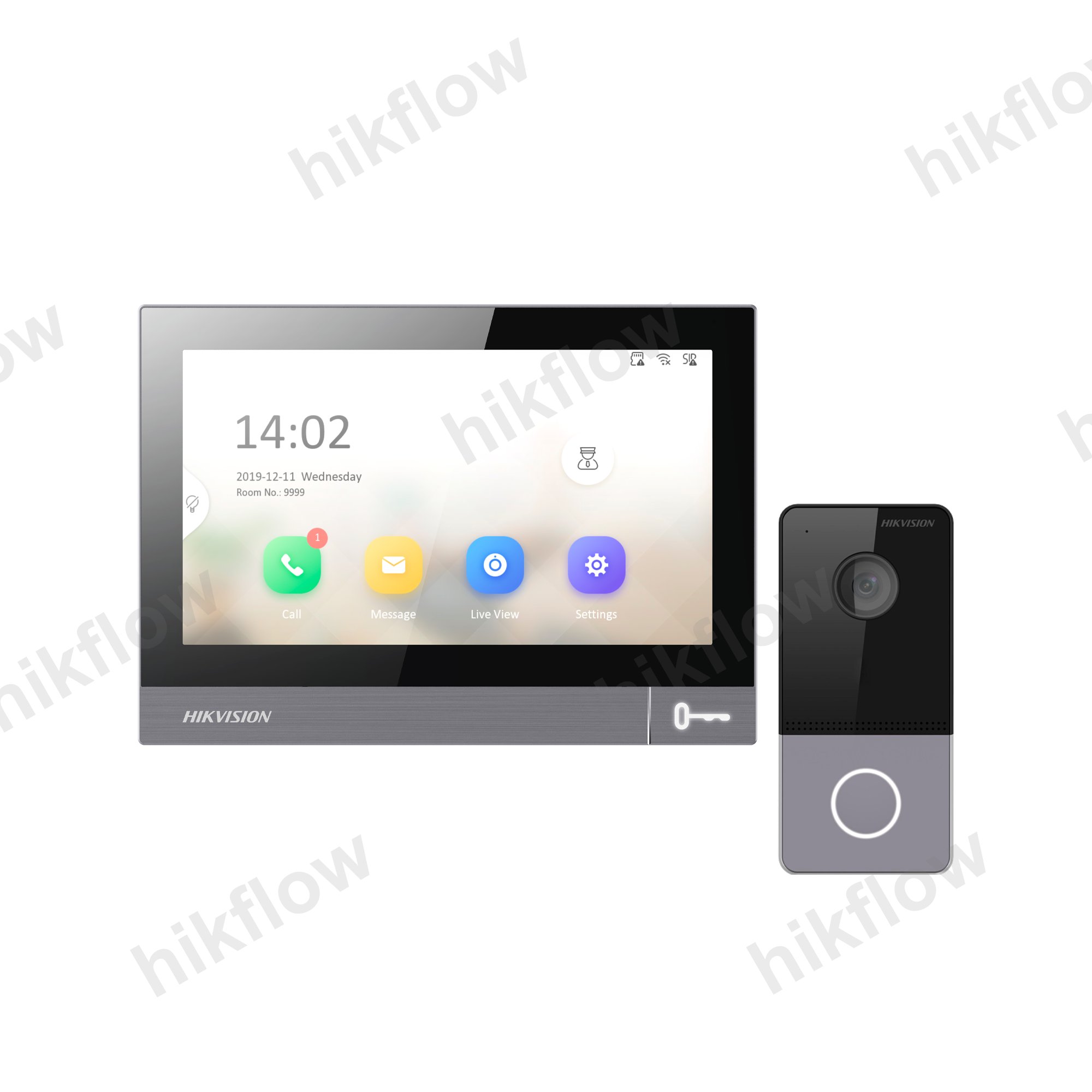 Hikvision DS-KH8381-WTE1 7 inç Dokunmatik İç Ünite