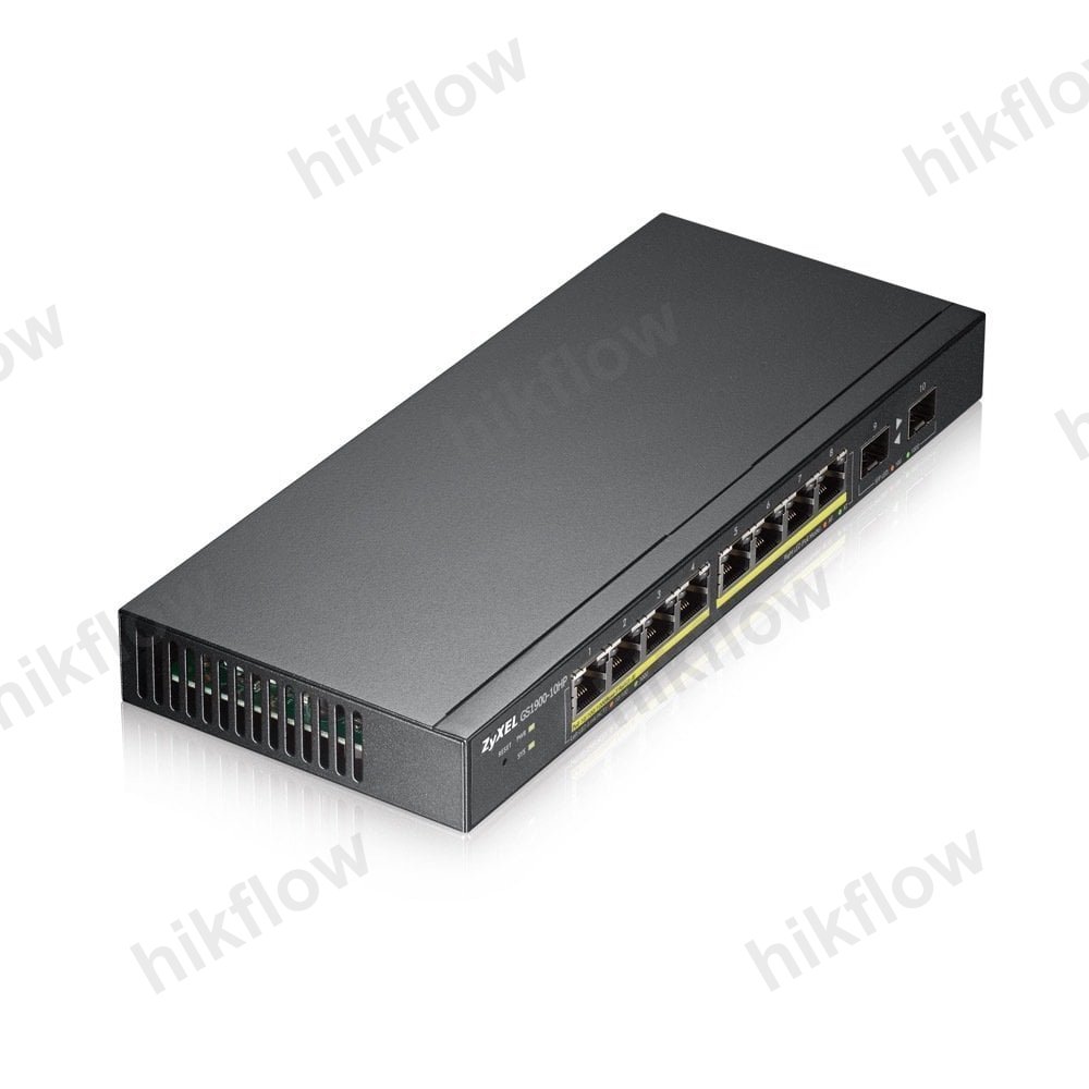 Zyxel GS1900-10HP 8 Port PoE+ Gigabit Akıllı Yönetilebilir Switch