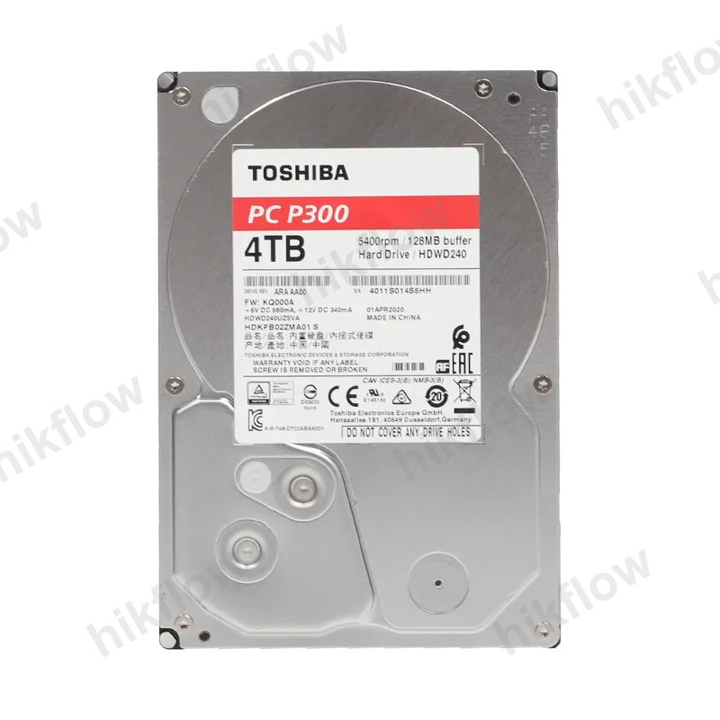 Toshiba P300 4TB 3.5" 5400RPM 128MB SATA3 HDD (HDWD240UZSVA)