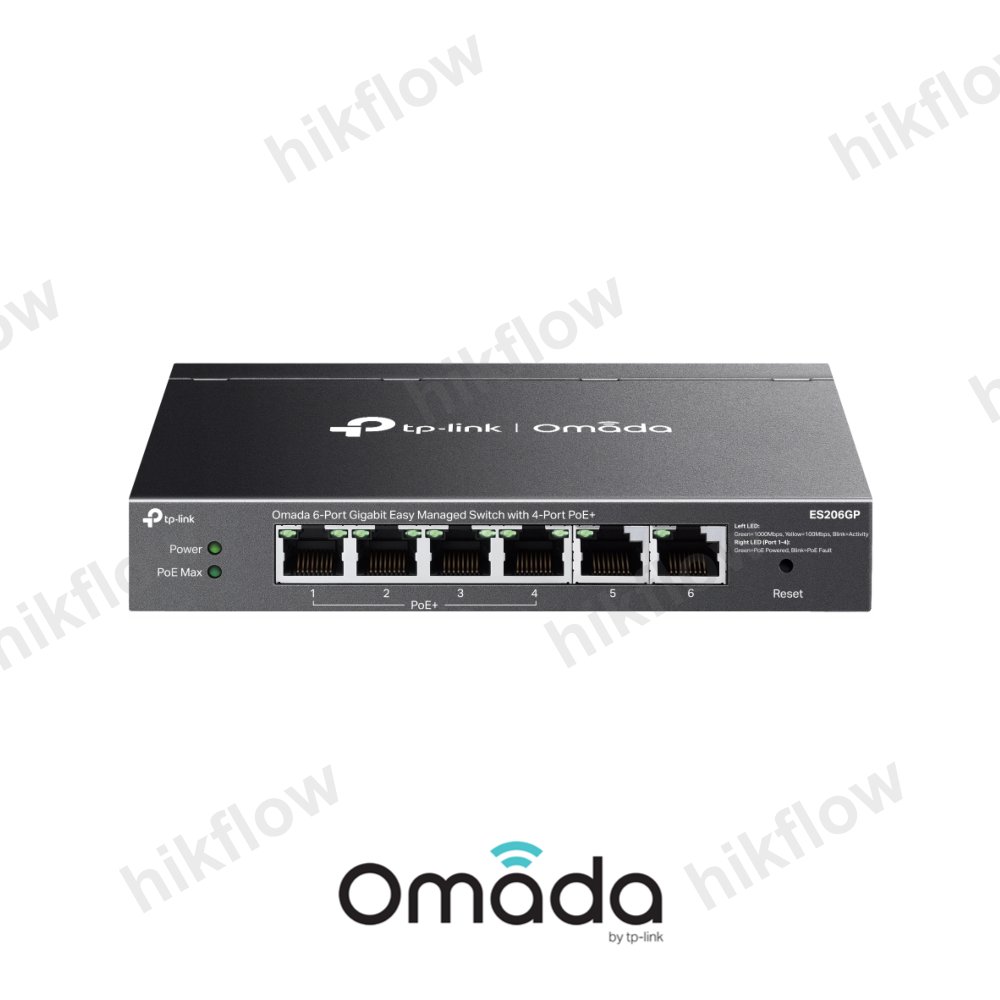 TP-Link Omada ES206GP 6-Port Gigabit Akıllı Yönetilebilir PoE+ Switch
