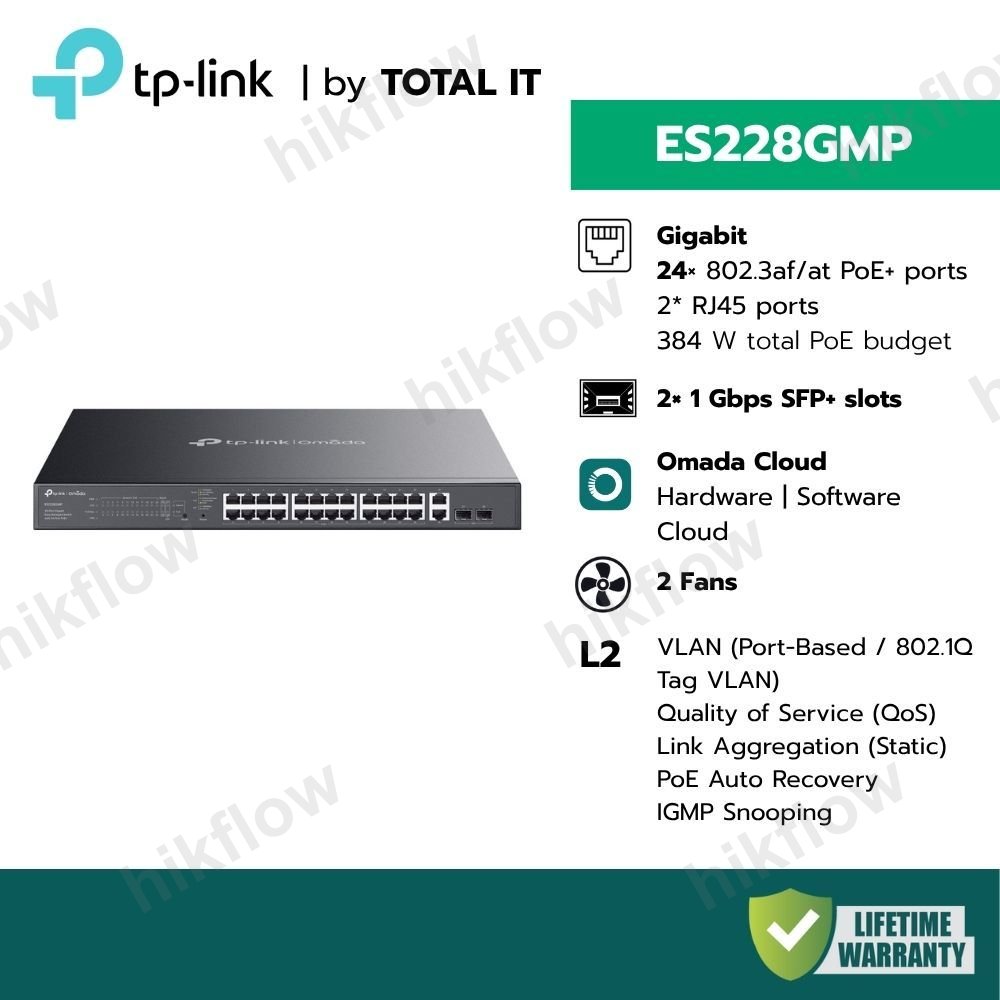 TP-Link Omada ES228GMP 28-Port Gigabit Smart Managed PoE+ Switch