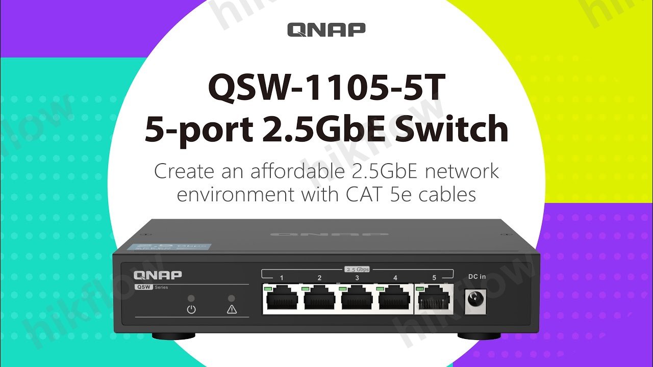 QNAP QSW-1105-5T 5 Port 2.5GbE Yönetilemez Switch