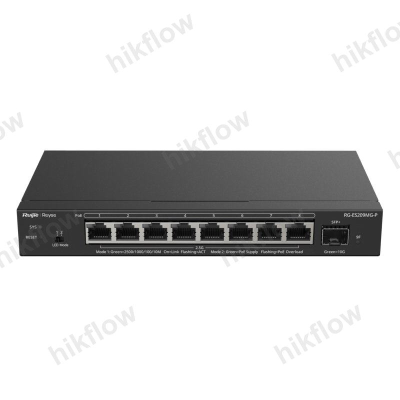 Ruijie Reyee RG-ES209MG-P 9 Port 2.5G PoE Yönetilebilir Switch