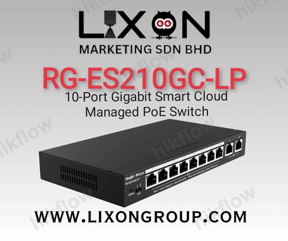 Ruijie Reyee RG-ES210GC-LP 10 Port Gigabit PoE Switch