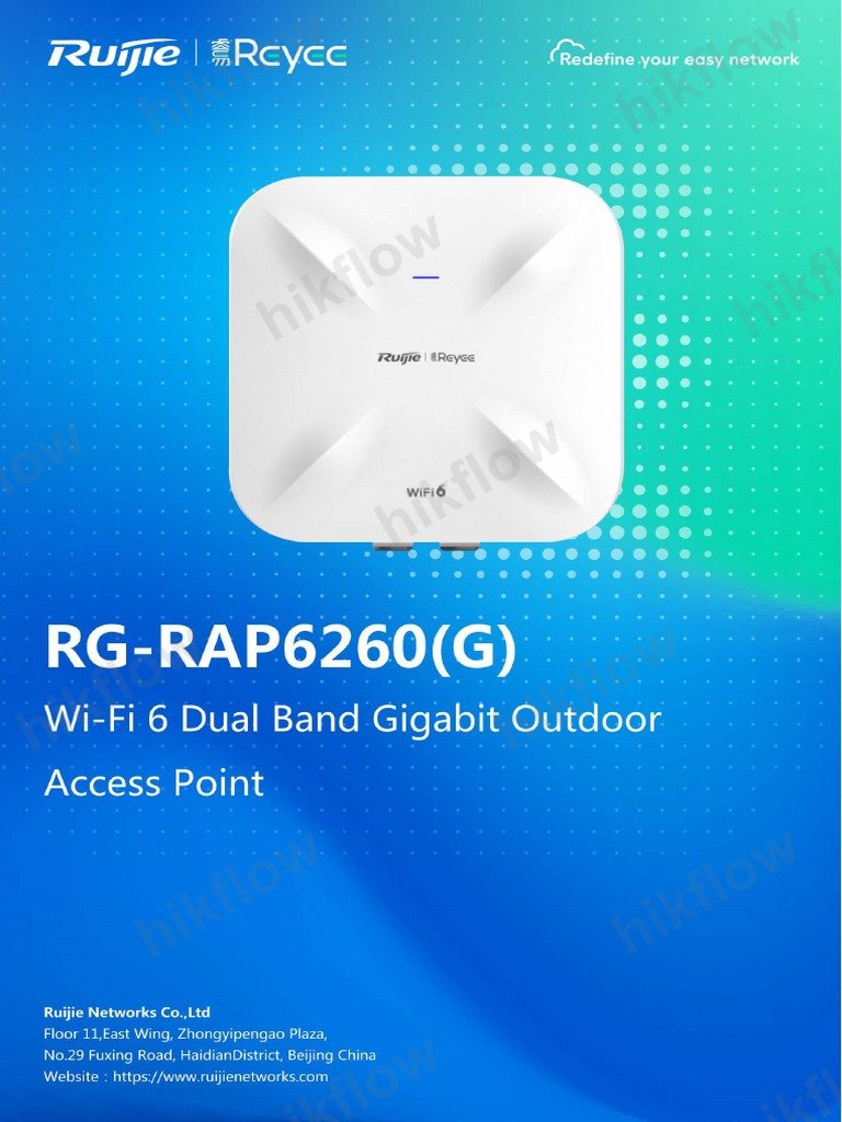 Ruijie Reyee RG-RAP6260(G) AX1800 Outdoor Access Point