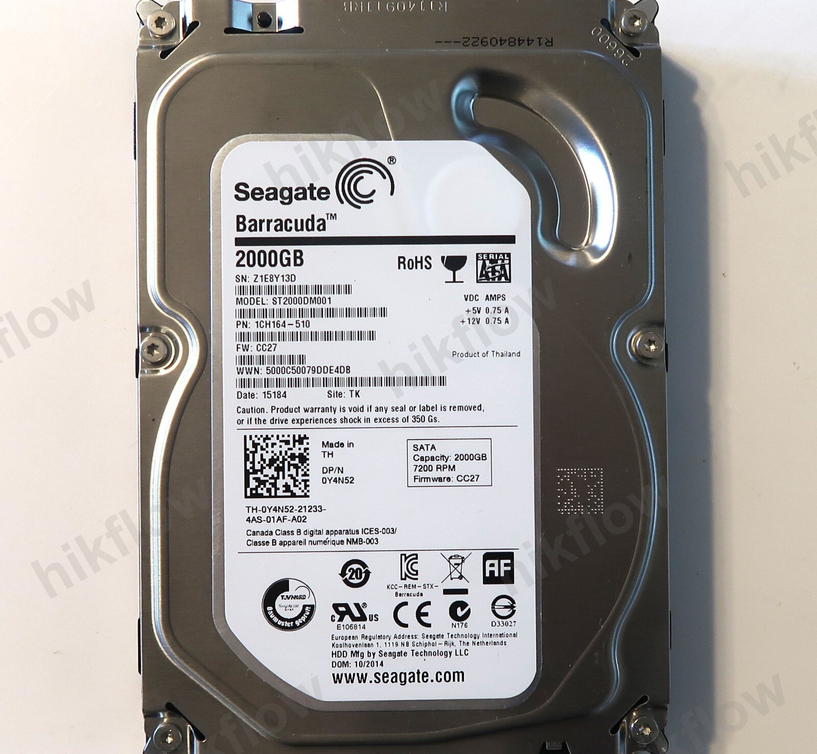 Seagate Barracuda 2TB 7200RPM 64MB SATA3 ST2000DM001