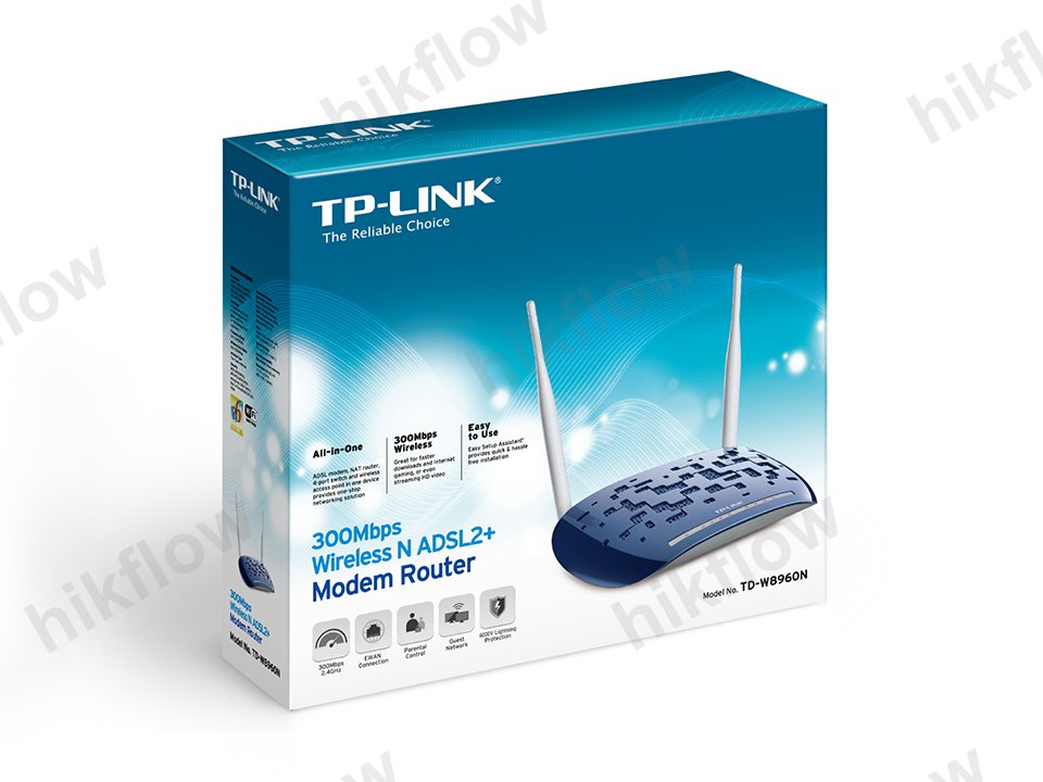 TP-Link TD-W8960N 300Mbps ADSL2+ Modem Router