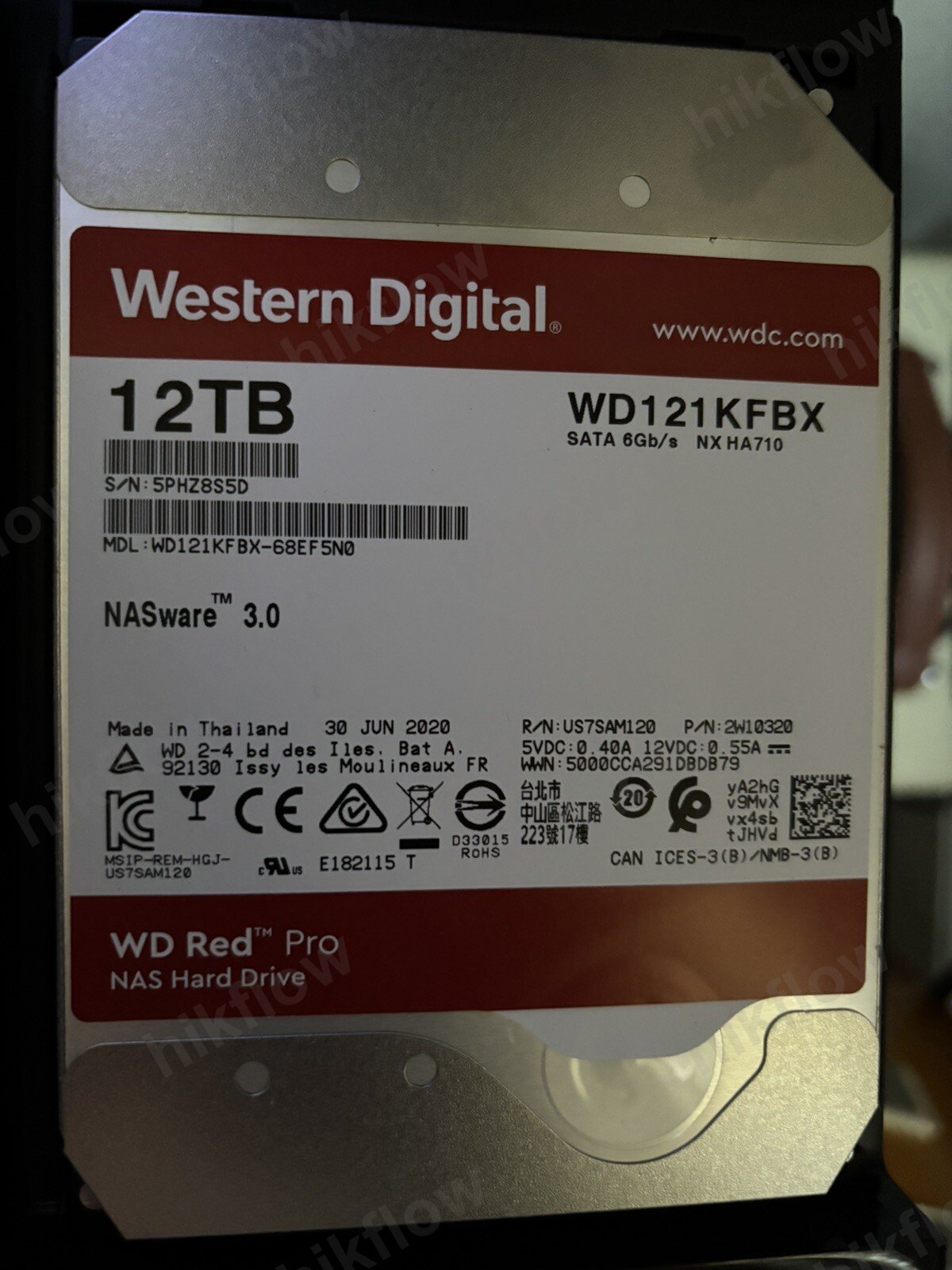Western Digital Red Pro 12TB NAS HDD (WD121KFBX)