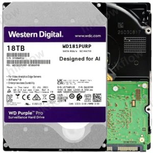 Western Digital Purple Pro 18TB 3.5" Güvenlik Diski (WD181PURP)