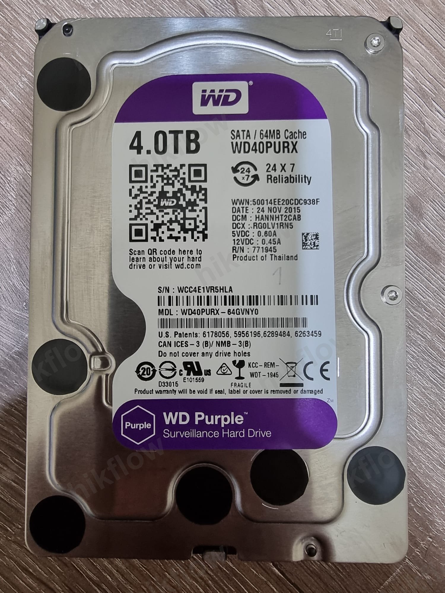 Western Digital Purple 4TB (WD40PURX) Güvenlik Diski