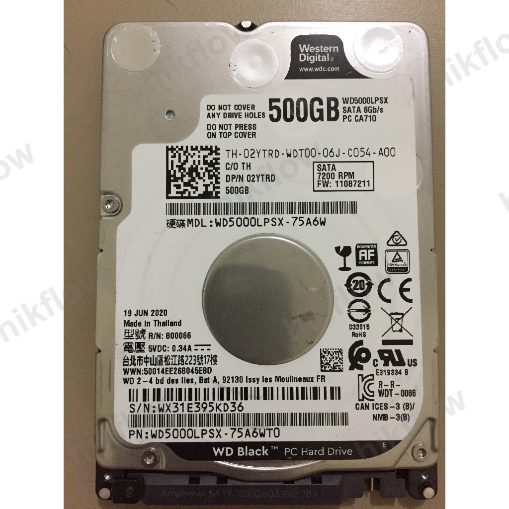 Western Digital Black WD5000LPSX 500GB 2.5" HDD