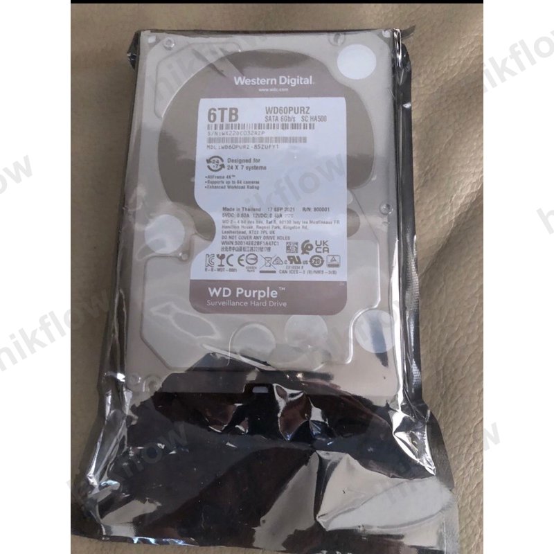 Western Digital Purple 6TB 3.5" Güvenlik Diski (WD60PURZ)
