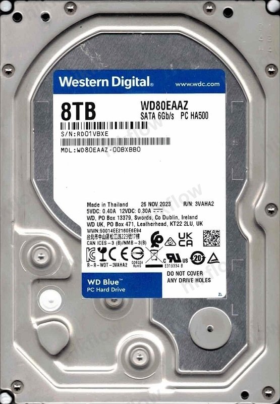 Western Digital Blue 8TB 3.5" SATA 3 WD80EAAZ