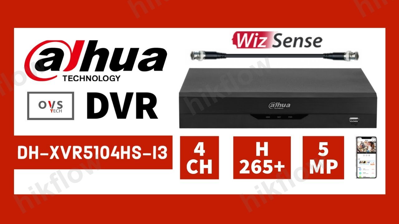 Dahua XVR5104HS-I3 4 Kanal WizSense XVR